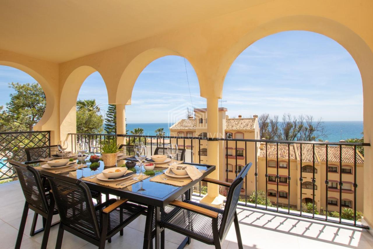 Panoramic Sea Views And Direct Access To The Beach From The Community In Torrenueva Apartment Malaga Bagian luar foto
