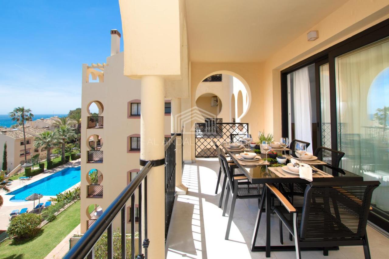 Panoramic Sea Views And Direct Access To The Beach From The Community In Torrenueva Apartment Malaga Bagian luar foto